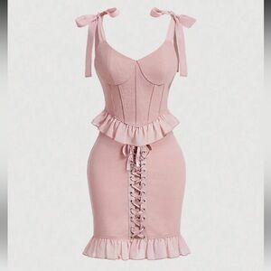 SHEIN Pink Skirt Set